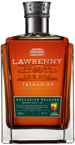 Cricket Tasmania Season 2025-26 Exclusive Release Single Malt Whisky 500ml 47%