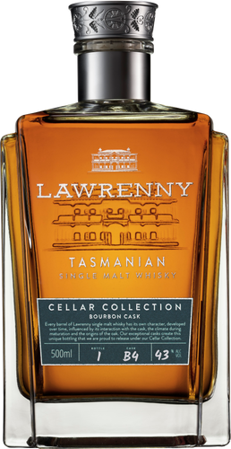 Lawrenny Cellar Collection Bourbon Cask Tasmanian Single Malt Whisky - 43% 500ml