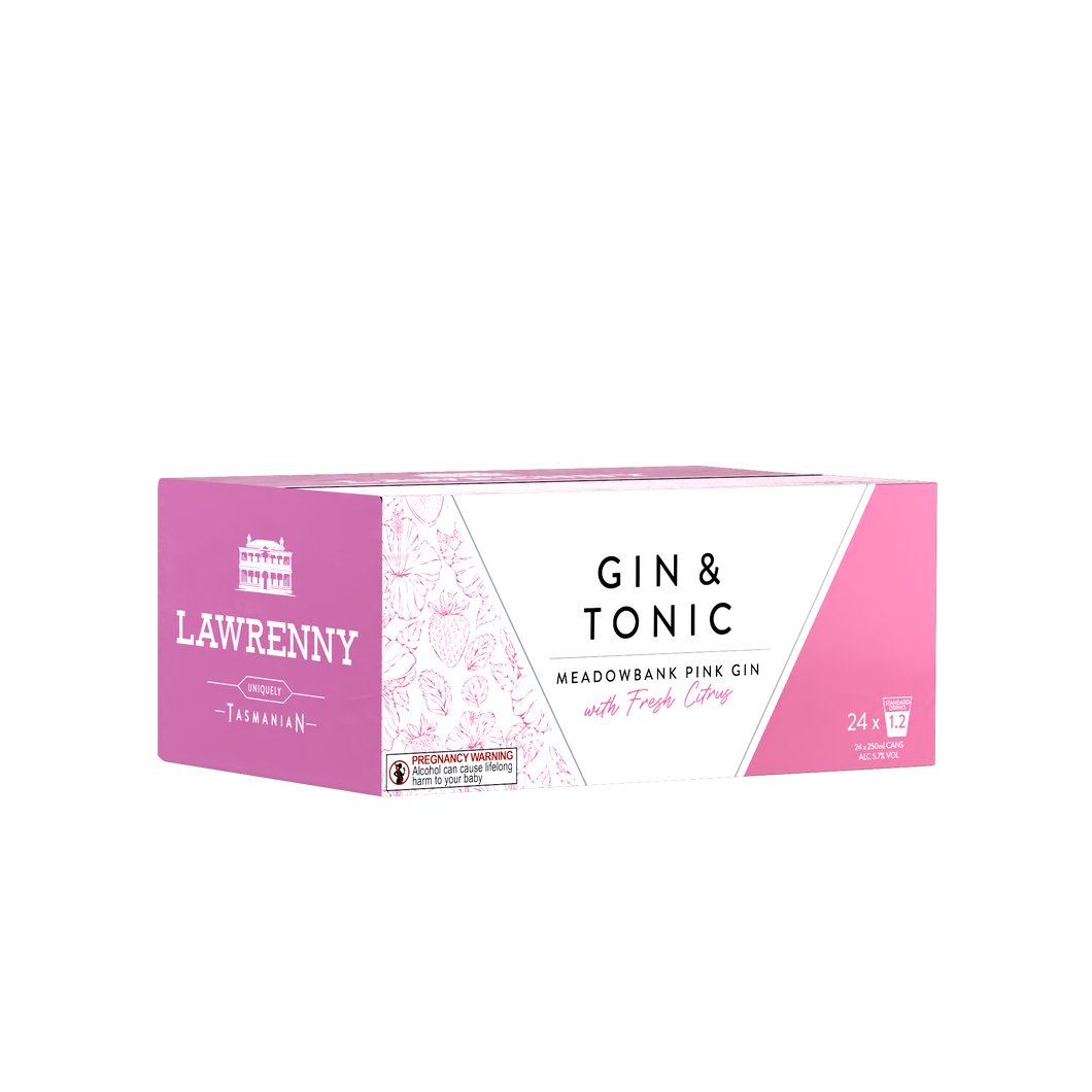 RTD Pink Gin & Tonic 250ml case 24