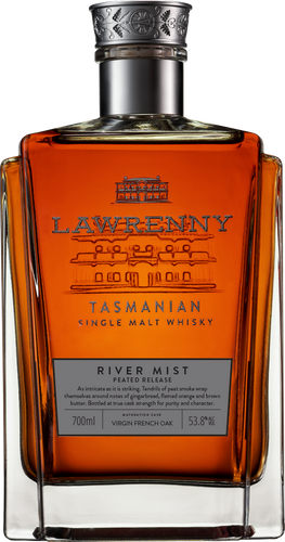 Lawrenny 'River Mist' Peated Single Malt Whisky - 53.8% - 700ml