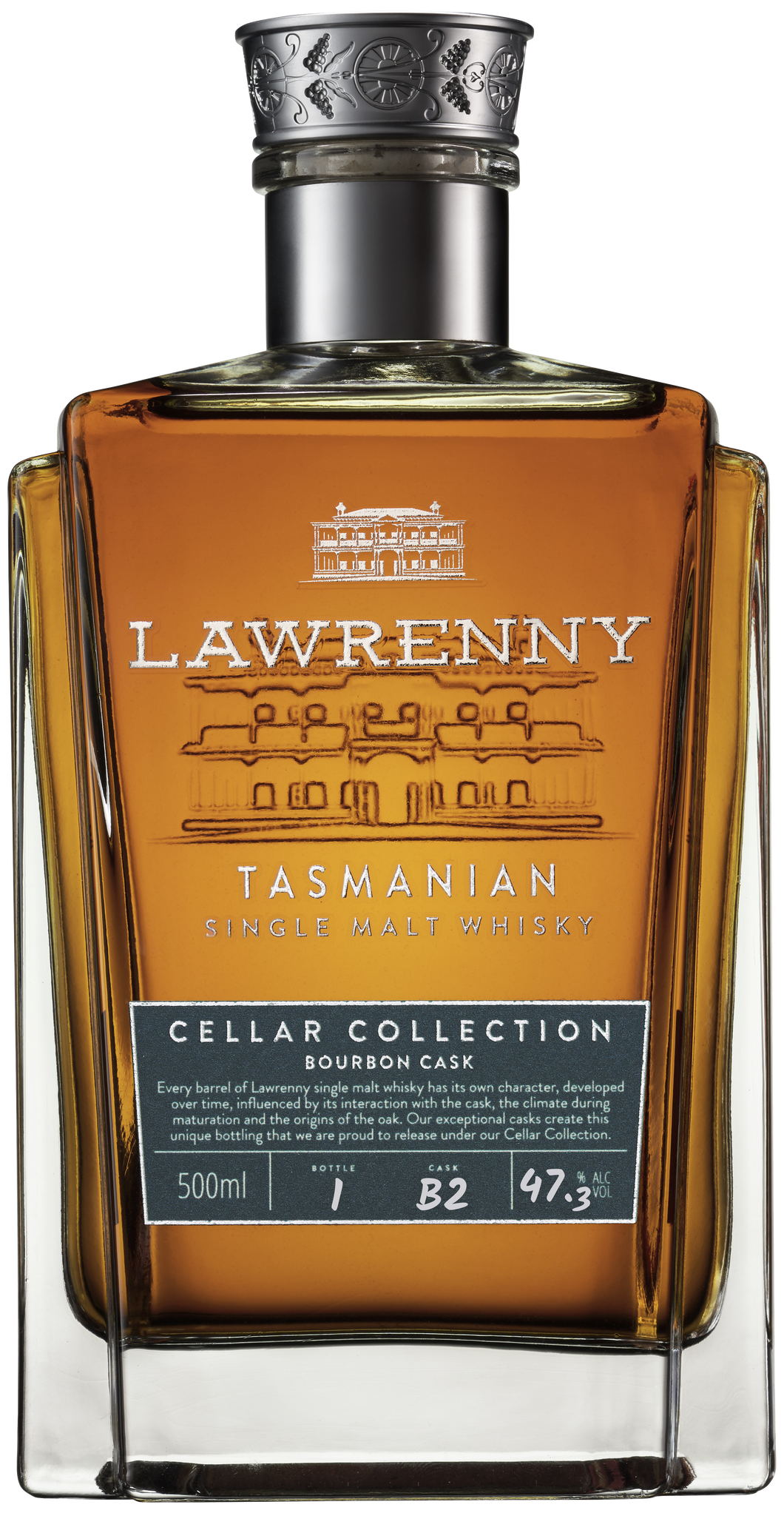 Lawrenny Bourbon Cask Tasmanian Single Malt Whisky - Cellar Collection - 500ml